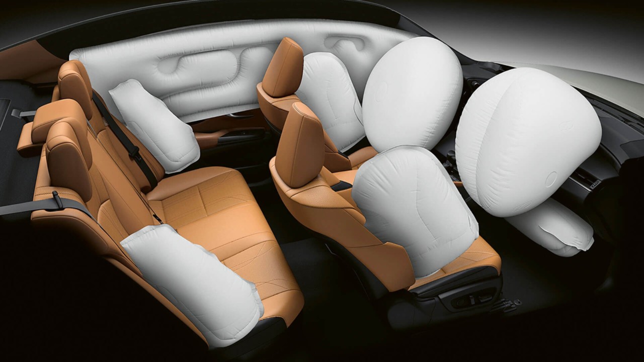 Lexus ES 10 airbags graphic 