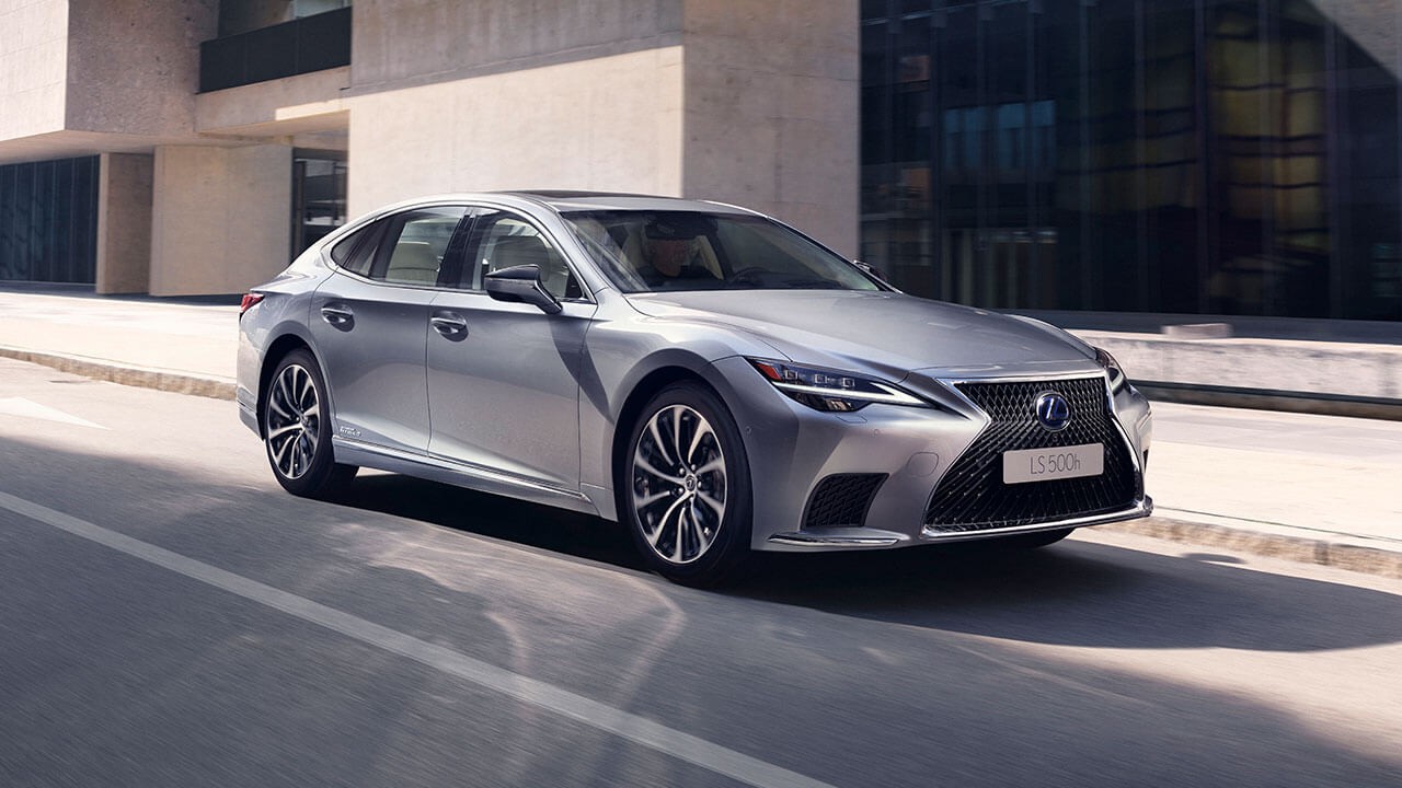 Lexus LS driving on a road