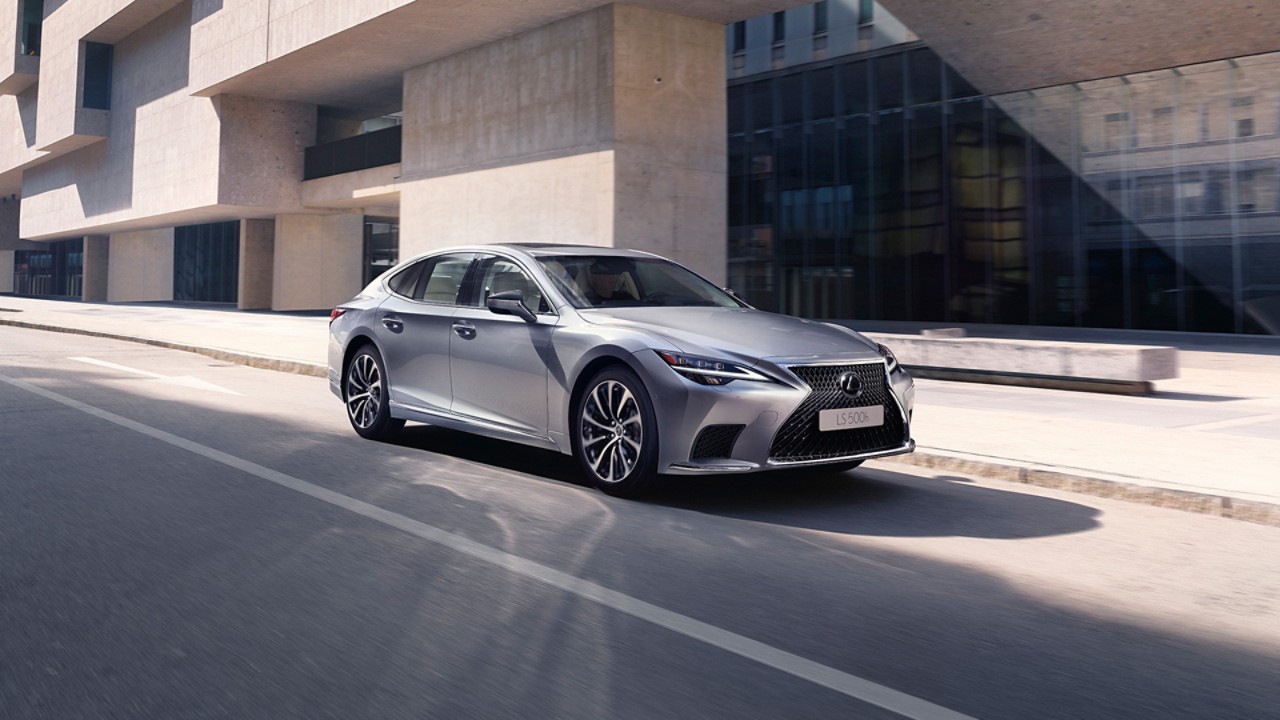 Lexus LS driving