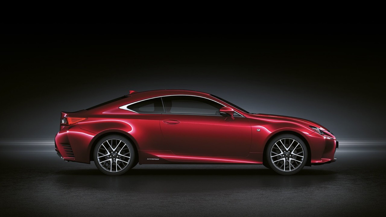 Side view of a Lexus RC F
