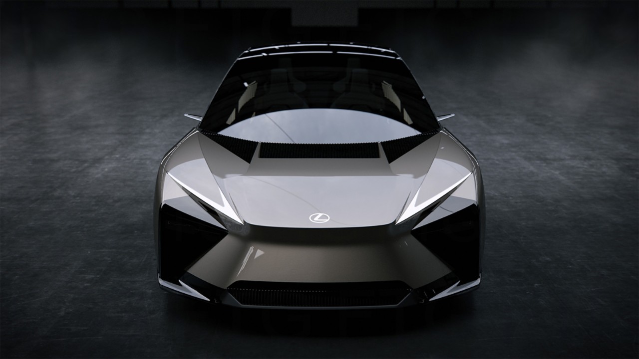 The front view of the Lexus LF-ZC concept car
